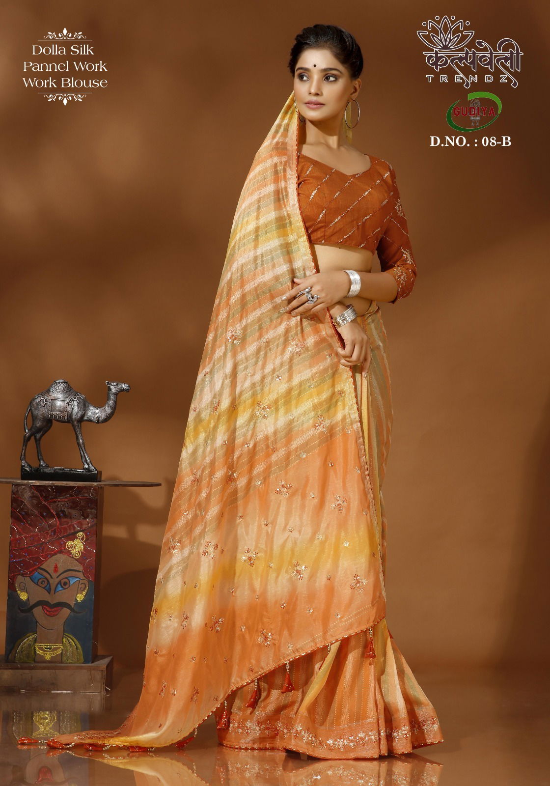 Gudiya 08 By Kalpatru Pallu Work Dolla silk Sarees Wholesale Shop In Surat